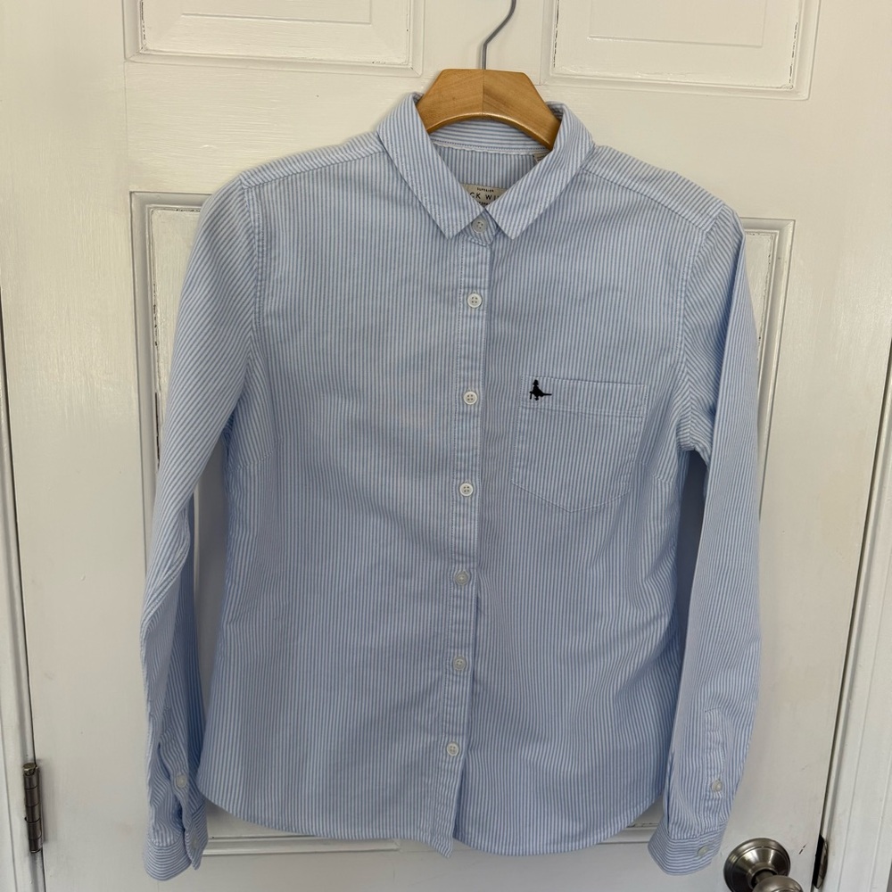 EUC Jack Wills Women’s Size 6 Blue and Striped Shirt, 100% Cotton
